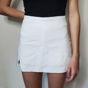 White Zara skirt with shorts